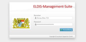 Login der ELDIS Management Suite