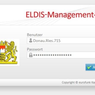 Login der ELDIS Management Suite