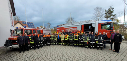 Gruppenbild des Maschinistenlehrgangs 2022 in Münster am Lech.